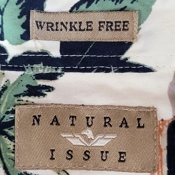 Natural Issue XL Mens Short Sleeve Dress Shirt Tropical Hawaiian Surf Board - Picture 5 of 6